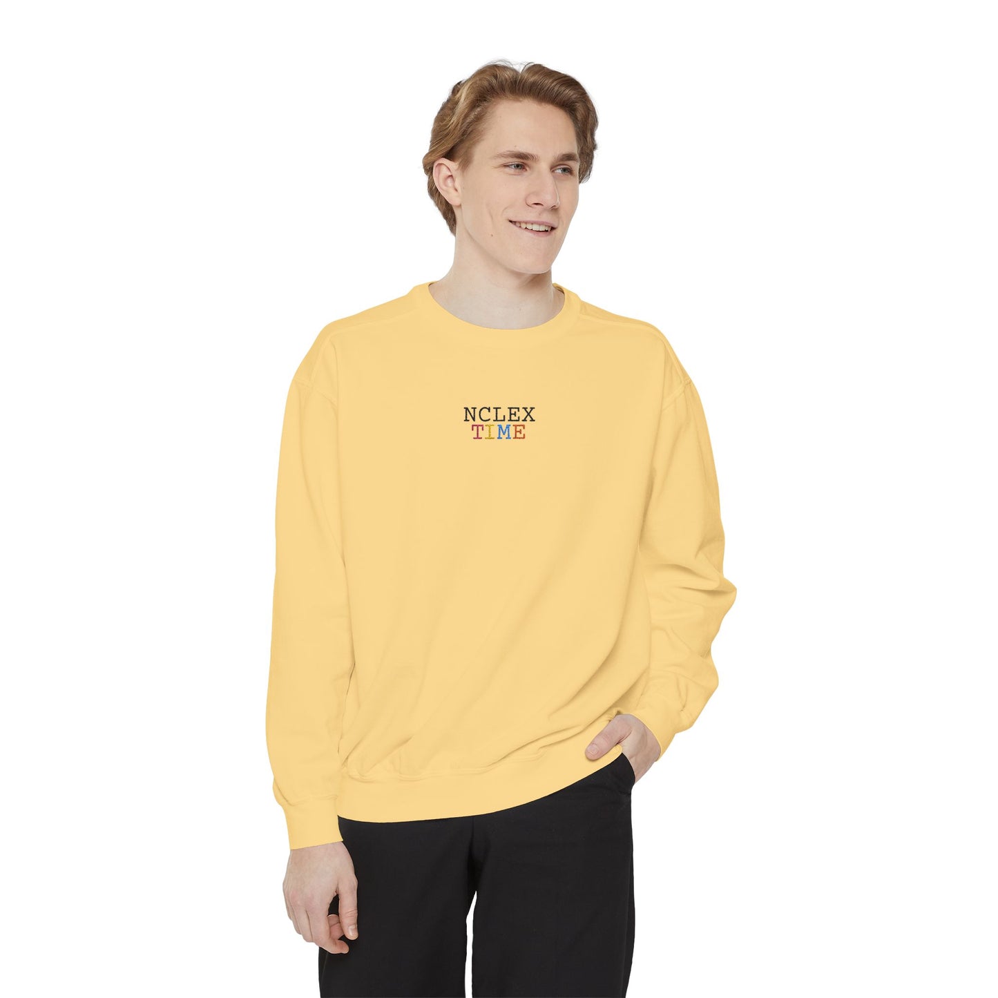 NCLEX Time Unisex Garment-Dyed Sweatshirt, Cozy Gift for Nursing Students, Comfortable Sweatshirt for Study Sessions, Perfect for [...]