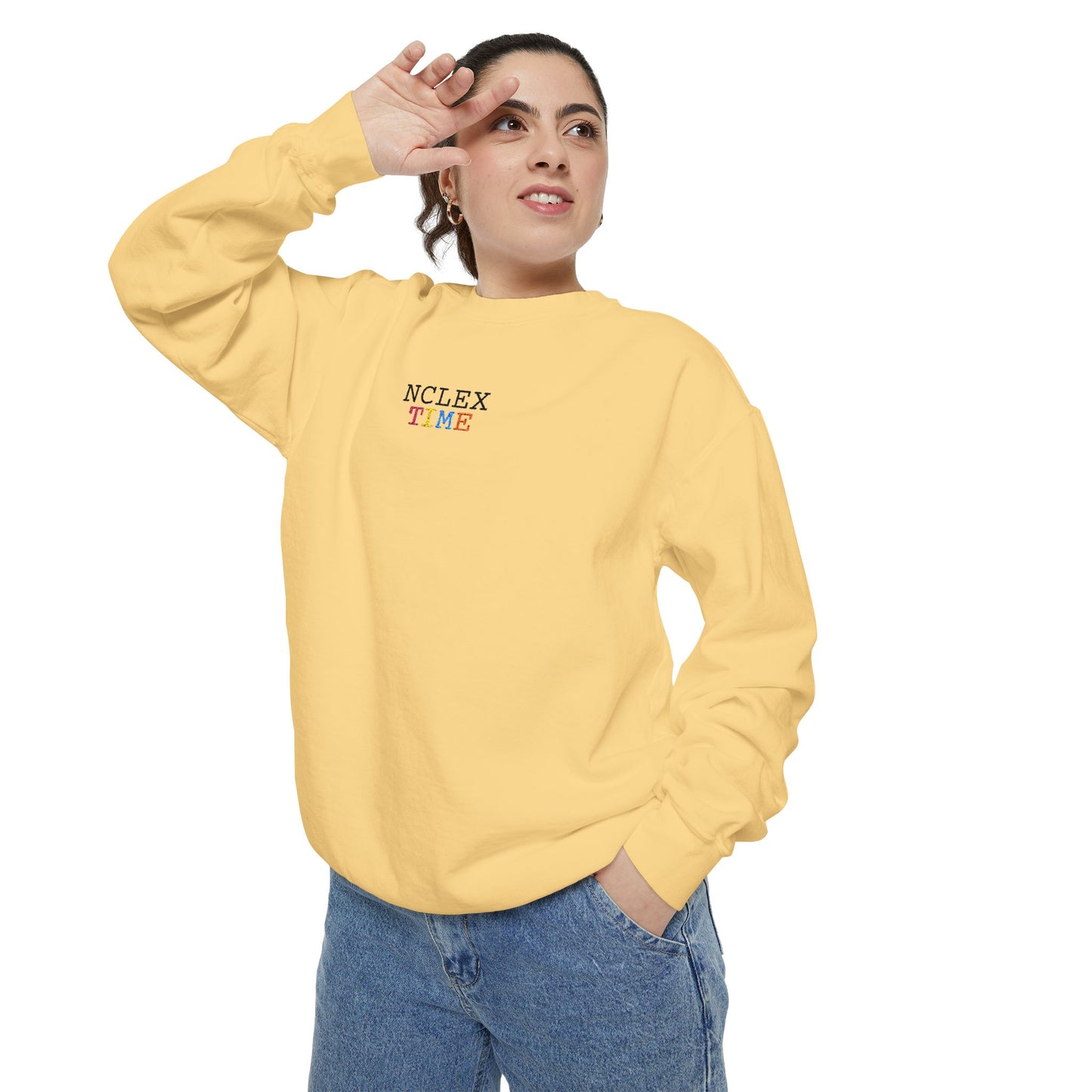 NCLEX Time Unisex Garment-Dyed Sweatshirt, Cozy Gift for Nursing Students, Comfortable Sweatshirt for Study Sessions, Perfect for [...]