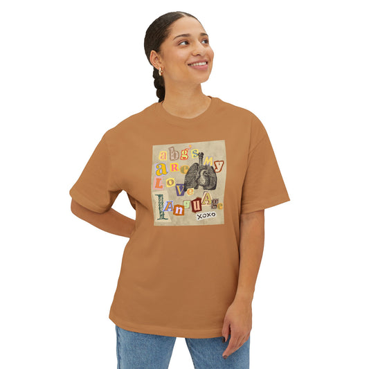 Oversized Boxy Tee 'ABGs are my Love Language' Design, Comfortable Casual Wear, Gift for Teachers, Mother's Day Tee, [...]