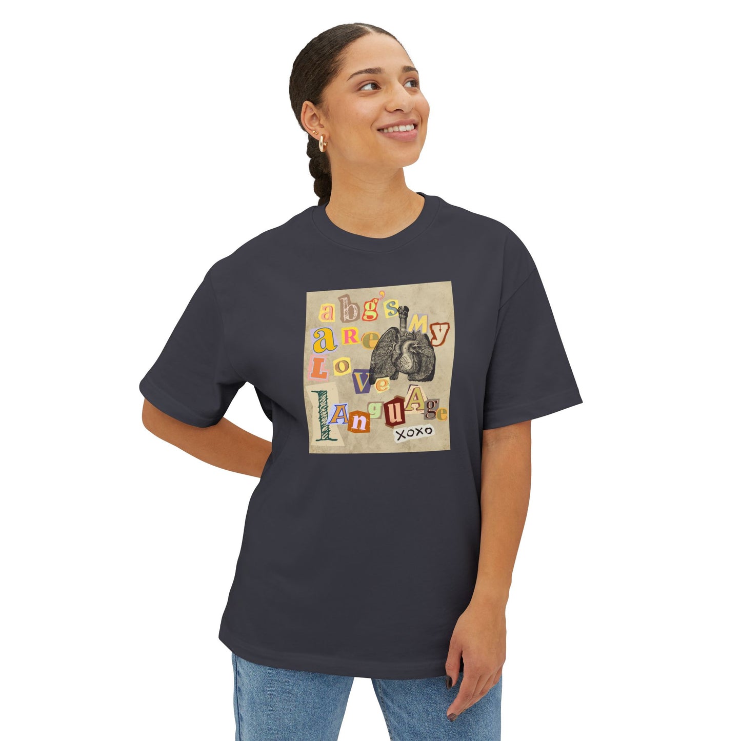 Oversized Boxy Tee 'ABGs are my Love Language' Design, Comfortable Casual Wear, Gift for Teachers, Mother's Day Tee, [...]