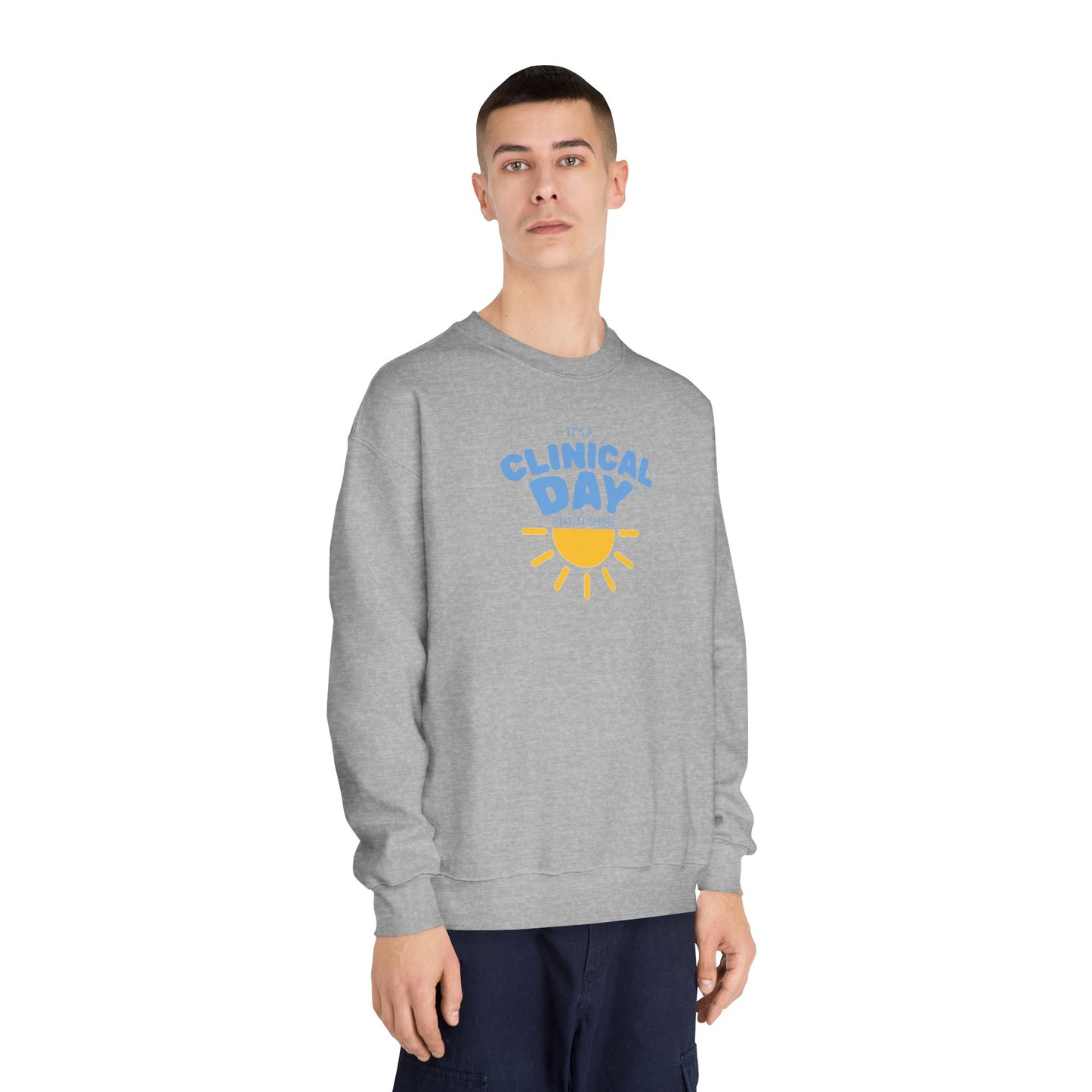 Clinical Day Unisex Sweatshirt, Cozy Crewneck for Healthcare Workers, Perfect for Gifts, Workwear, Everyday Comfort