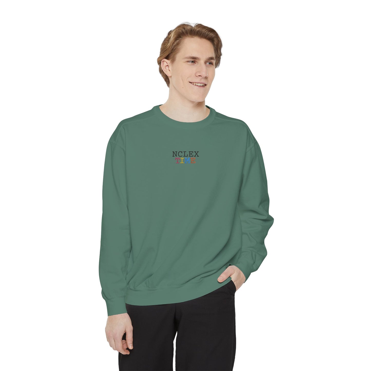 NCLEX Time Unisex Garment-Dyed Sweatshirt, Cozy Gift for Nursing Students, Comfortable Sweatshirt for Study Sessions, Perfect for [...]