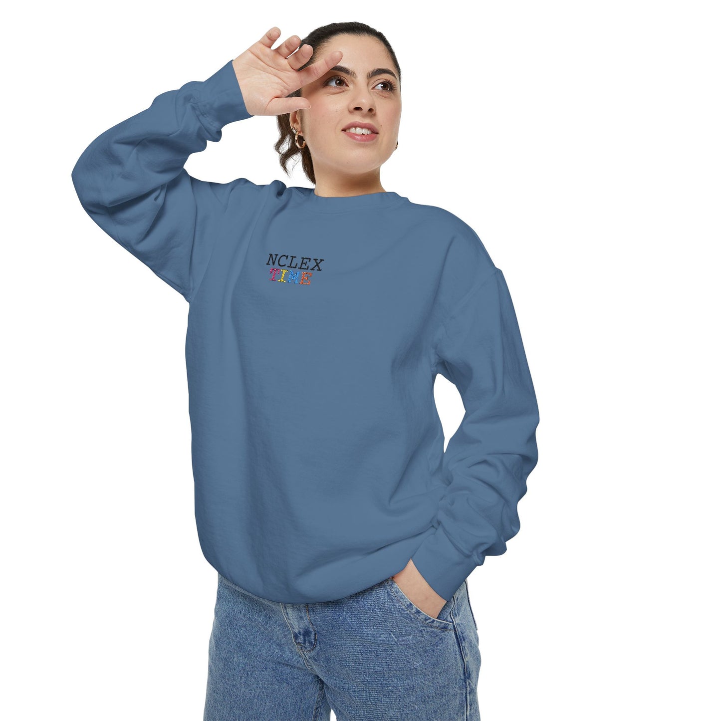 NCLEX Time Unisex Garment-Dyed Sweatshirt, Cozy Gift for Nursing Students, Comfortable Sweatshirt for Study Sessions, Perfect for [...]