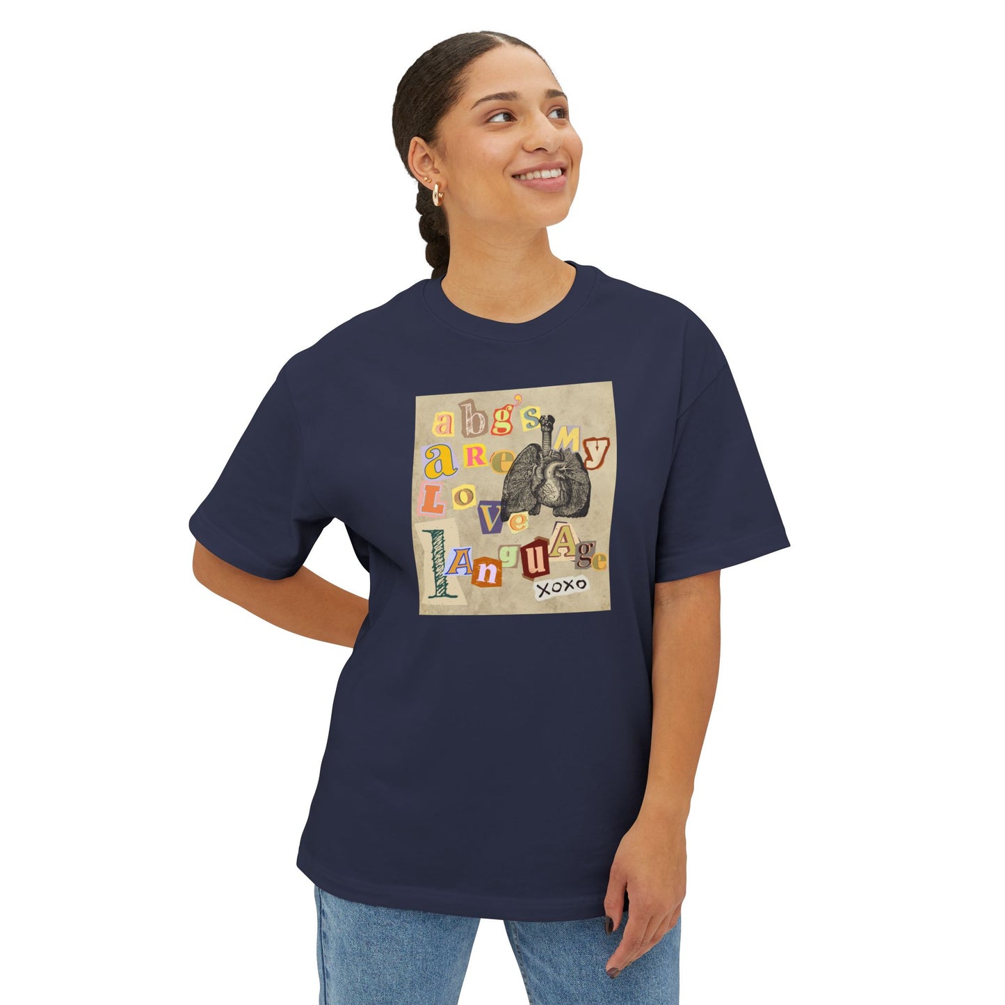 Oversized Boxy Tee 'ABGs are my Love Language' Design, Comfortable Casual Wear, Gift for Teachers, Mother's Day Tee, [...]